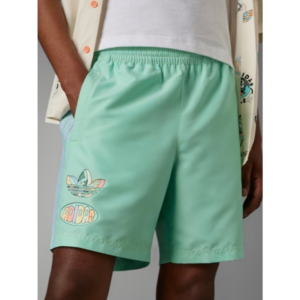 Men's Mint Green Adidas "Enjoy Summer" Shorts Size Large